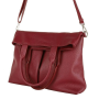 Dámska kožená kabelka nákupná taška Genuine leather Talianska bordová Catarine dark rosso.