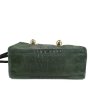 Pracovná kožená kožená kabelka do ruky Talianska zelená Parisa borsa in pelle-