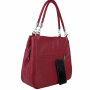 Veľká luxusná kožená kabelka cez plece červená Wojewodzic 31215/FD08 --