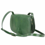 Stredná dámska kožená kabelka crossbody Talianska zelená Vera pelle Viera verde .