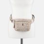 Dámska kožená kabelka bedrová béžová vzor leopard Wojewodzic 34567/LC/LPP06/Zf