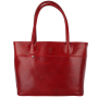 Dámska červená kožená kabelka do práce cez rameno Talianska Florika Borse in pelle rossof