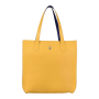 Veľká dámska kožená kabelka, nákupná taška, žlto modrá Wojewodzic 31731/CD19/09b