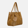 Jednoduchá kožená kabelka bez podšívky na rameno Wojewodzic 31917/E/VY18 medovo hnedá dd