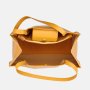 Jednoduchá kožená kabelka bez podšívky na rameno Wojewodzic 31917/E/VPB19/Z pomarančová bb