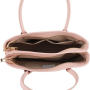 Dámska kožená kabelka na rameno so vzorom Talianska Domina ružováf