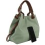 Dámska kožená kabelka na plece Talianska jemne zelená Mariena mentar