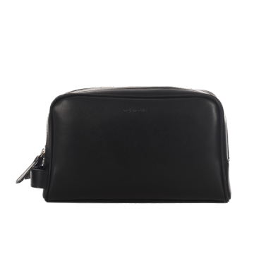 Luxusná kožená kozmetická taška Wojewodzic čierna 3G125/LY01 Luxusná kožená kozmetická taška Wojewod