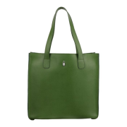 Veľká dámska kožená kabelka, nákupná taška zelená Wojewodzic 31731/OL11 v