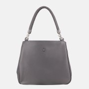 sivá kožená kabelka Wojewodzic 31215 – celkový pohľad