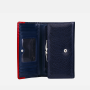 Dámska kožená veľká peňaženka Wojewodzic tmavo modrá s červenou 3PD58/PC14/PL02v