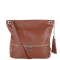 Kožená športová crossbody kabelka Genuine leather Talianska cognac tmavšia medová Framev