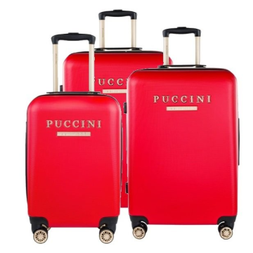 Cestovné kufre - sada troch kusov XL,M,S na kolieskach Puccini červená Los Angeles