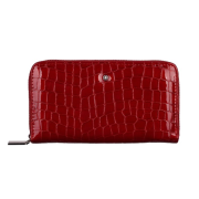 Luxusná červená peňaženka vzor krokodília koža Wojewodzic 3PD66/KFM08Luxusná červená peňaženka vzor
