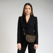 Crossbody krásna kožená kabelka so vzorom Wojewodzic   v31921/01/HL19/Zc