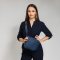 Malá kožená kabelka crossbody s retiazkou modrá Wojewodzic 31933/FD37b