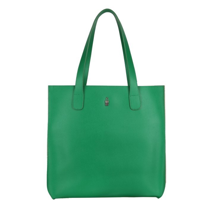 Veľká dámska kožená kabelka, nákupná taška zelená Wojewodzic 31731/CE11g