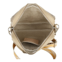 Dámske kožené kabelky crossbody Talianske taupe s ozdobným popruhom Zamirac