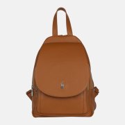 Medovohnedý kožený batoh, ruksak predná strana strieborné kovanie Wojewodzic 31951/FD18..