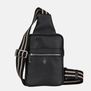 Dámsky kožený - kabelka malý čierny - crossbody Wojewodzic 31956/FD01d