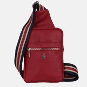 Dámsky kožený batoštek - kabelka malý červený - crossbody Wojewodzic 31956/FD08df