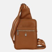 Dámsky kožený batoštek - kabelka malý camel - crossbody Wojewodzic 31956/FD18c