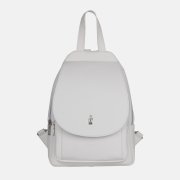 Kožený ruksak / batoh stredne veľký biely Wojewodzic 31951/FD17