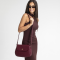 Kvalitná crossbody kožená kabelka tmavo červená Wojewodzic priečne telo 3196f