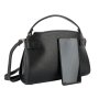 Dámska malá kožená kabelka crossbody Talianska Luciana čiernaf