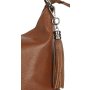 Kožená crossbody kabelka malá Genuine leather Talianska cognac tmavšia medová Anitabc