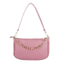 Kožená crossbody kabelka malá Genuine leather Talianska sýto ružová Laura g