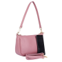 Kožená crossbody kabelka malá Genuine leather Talianska sýto ružová Laura gff