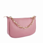 Kožená crossbody kabelka malá Genuine leather Talianska sýto ružová Laura bb