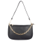 Kožená crossbody kabelka malá Genuine leather Talianska čierna Laura c