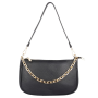 Kožená crossbody kabelka malá Genuine leather Talianska čierna Laura c