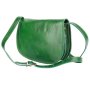 Stredná dámska kožená kabelka crossbody Talianska zelená Vera pelle Viera verde ff