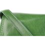 Stredná dámska kožená kabelka crossbody Talianska zelená Vera pelle Viera verde ffd
