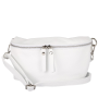 Bedrová (belt bag) stredná kožená kabelka ľadvinka Talianska Tinka biela ddd