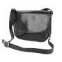Dámska kožená kabelka malá crossbody Talianska čierna Vera pelle Viera cff