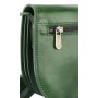 Stredná dámska kožená kabelka crossbody Talianska zelená Vera pelle Viera verde cx