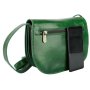 Stredná dámska kožená kabelka crossbody Talianska zelená Vera pelle Viera verde bv