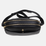Kvalitná crossbody kožená kabelka Wojewodzic priečne telom čierna 31960/FD01/Z ä