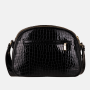 Kvalitná crossbody kožená kabelka Wojewodzic priečne telom čierna 31960/KFM01/Z ä