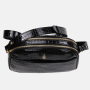 Kvalitná crossbody kožená kabelka Wojewodzic priečne telom čierna 31960/KFM01/Z §