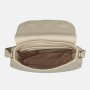Kvalitná crossbody kožená kabelka jemne béžová Wojewodzic priečne telom 31967/FD05/Z ghz