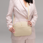 Kvalitná crossbody kožená kabelka Wojewodzic priečne telom béžová 31960/FD05/Z ň