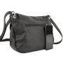 Veľká čierna kožená športová crossbody kabelka Vera Pelle Talianska Angela v-
