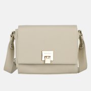 béžová kožená kabelka Wojewodzic 31977 crossbody