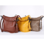 Kožená kabelka Genuine leather Talianska žltá Anita -