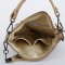 Kožená crossbody kabelka taupe Talianska Anitag